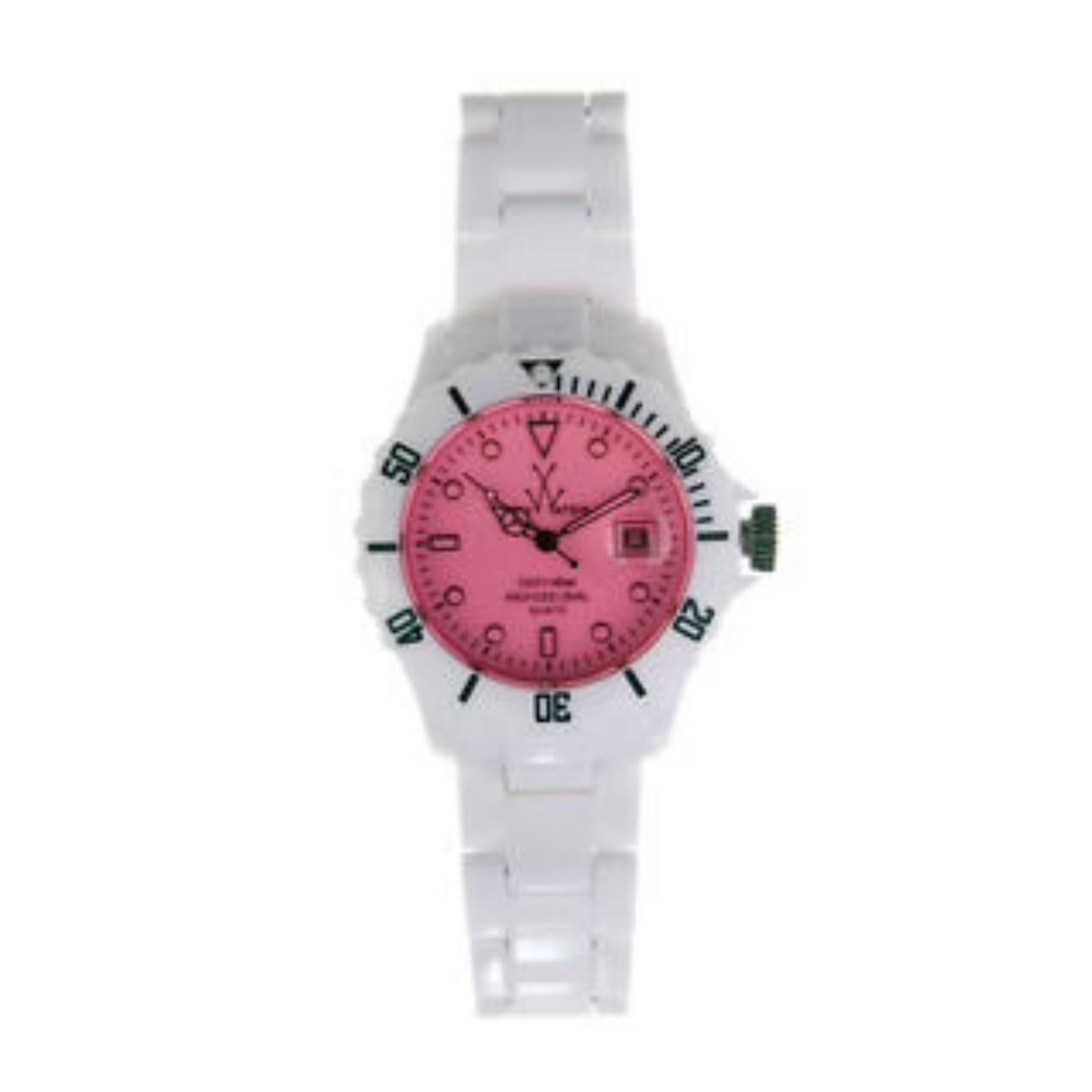 ToyWatch White/Pink Plasteramic Ladies Watch FLO1WHPK​​​​​​​​​